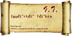 Igyártó Tóbia névjegykártya